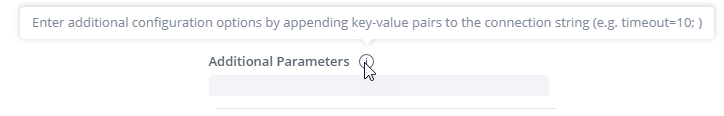Additional Parameters Tooltip